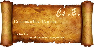 Csizmadia Barna névjegykártya